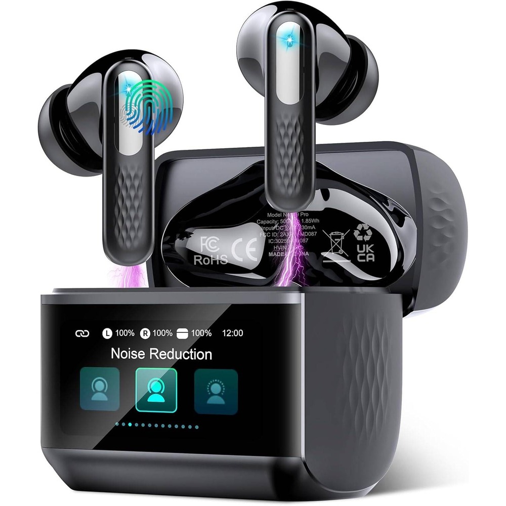 ZP Pro Z9 Wireless Earbuds Bluetooth 5.4 ANC Noise Cancelling Touch Screen Case